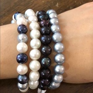 Set of 9MM Multicolored Freshwater Pearl Bracelet